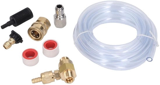 Injectore chimico adattabile - 5000 bar - Sostanzialmente duraturo e affidabile - Tubo da 9,8 metri - Acciaio inox e ottone - Ideale per