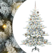 Albero di Natale | Decorazioni natalizie Artificiale con Rami Pieghevoli Bianco 150 cm