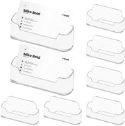 Porta Carta Visite trasparente - Set di 8 - Acquario di alta qualità - 9,7 x 3,6 x 4,6 cm