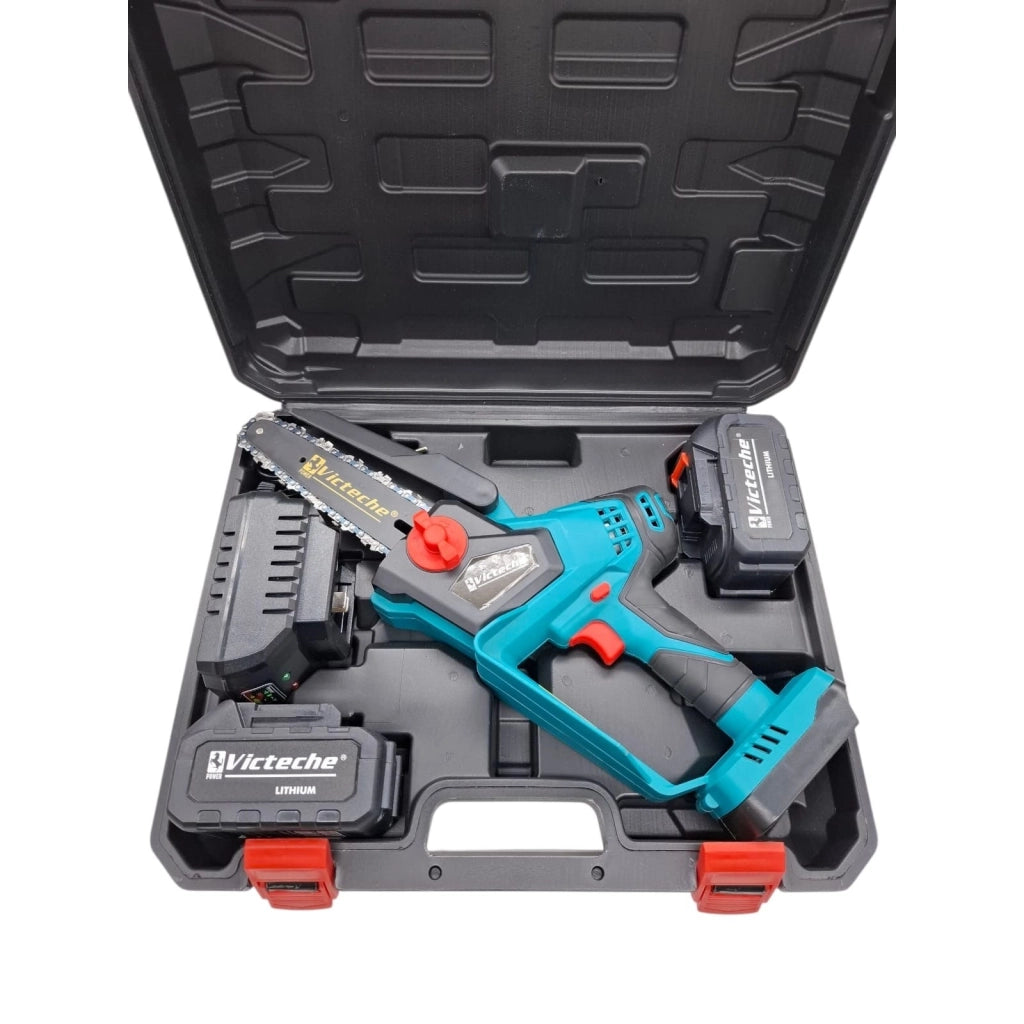 Motosega a Batteria Auto Lubrificante 2 Batterie 21V lama da 6" in valigia