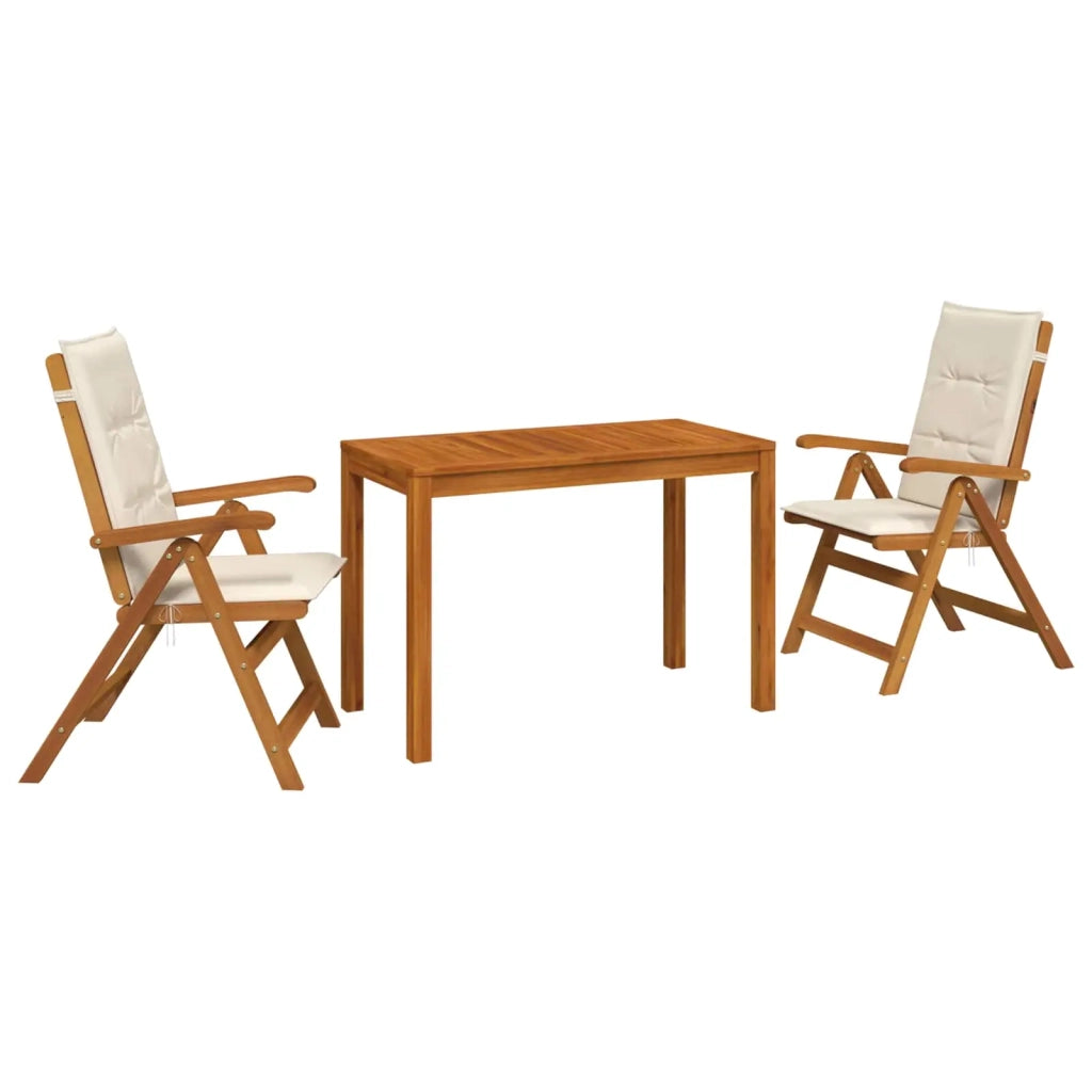 Set da pranzo da giardino 3 pezzi 3 pz Naturale 3434602