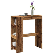 vidaXL Tavolo Bar con Rastrelliera Antico 90x40x103,5 cm Multistrato