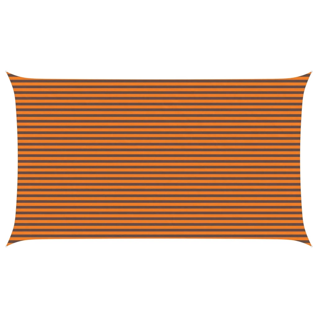 Vela da ombra solare-Telo Ombra-Vela Ombreggiante-Parasole a Vela Arancione e Marrone 7 x 4 m