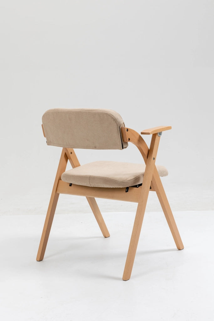 SEDIA PIEGHEVOLE CON BRACCIOLI E SEDUTA IMBOTTITA SET DA 2 KHAKI