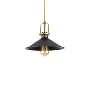 Sospensione Industrial-Minimal Eris-3 Metallo Nero 1 Luce E27