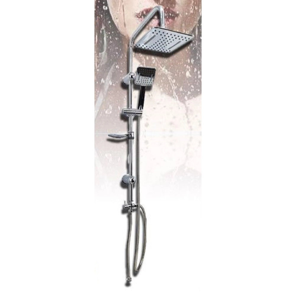Trade Shop - Set Bagno Colonna Doccia Saliscendi Cromato Rubinetto Soffione Doccetta Tx-8203 -