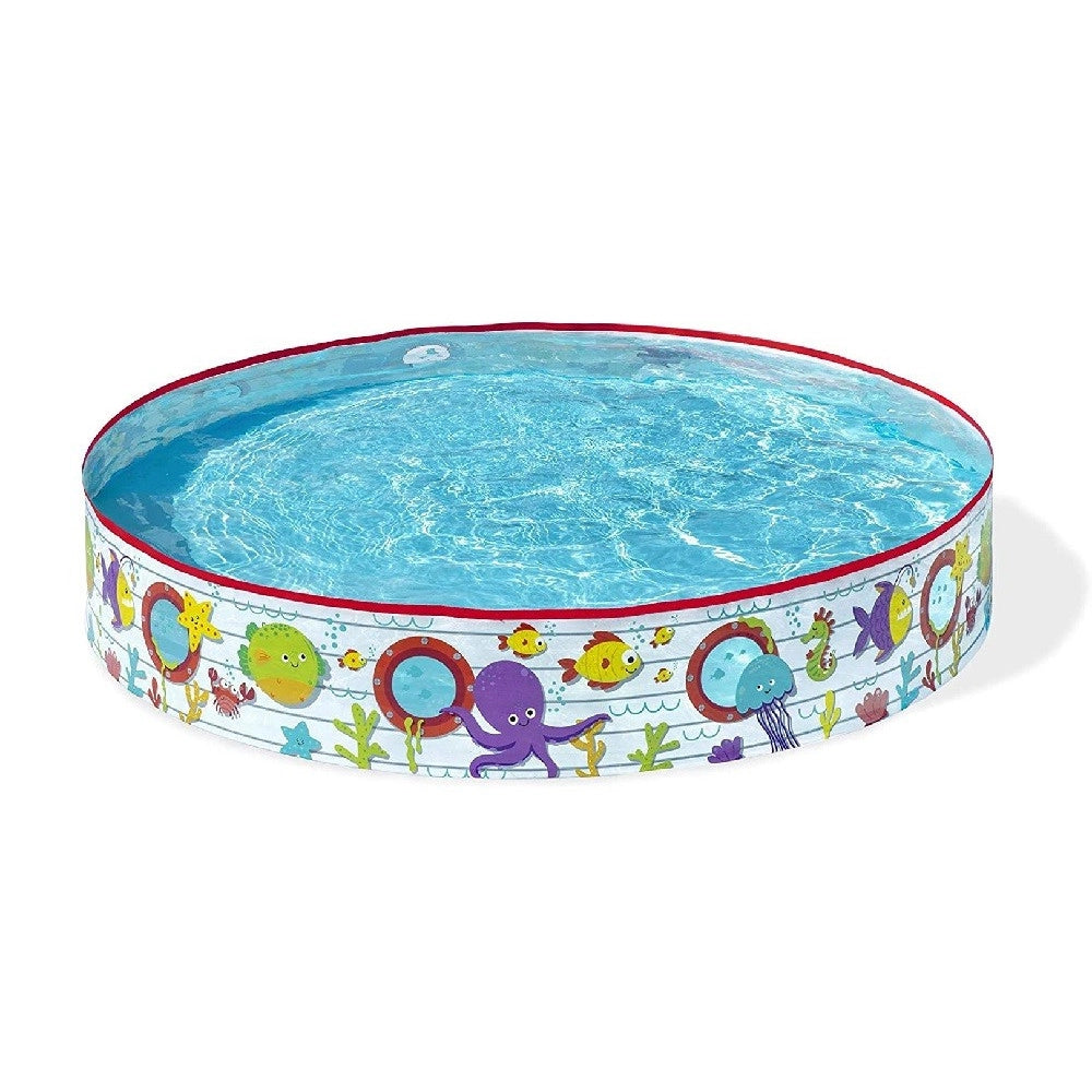 Trade Shop - Piscina Piscinetta Rigida Per Bambini Fantasia Marina 2 Anni+ 152 X 25 Cm 55029 -