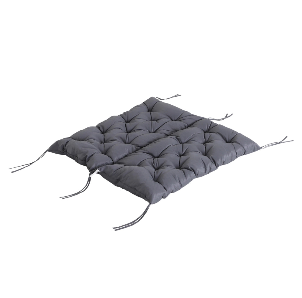 Cuscino per panca da giardino 100x98x8 cm grigio scuro