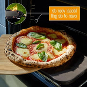 Pietra per Pizza in Folia di Acciaio Inox - Resistente al Calore Nero - Per Pizza Croccante in Forno a Pietra