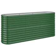 Robusta aiuola rialzata ovale da giardino 152 x 40 x 68 cm in acciaio zincato verde codice 02_0046566.