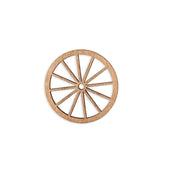 Busta 4 ruote in legno diam. cm 4 per presepi o modellismo