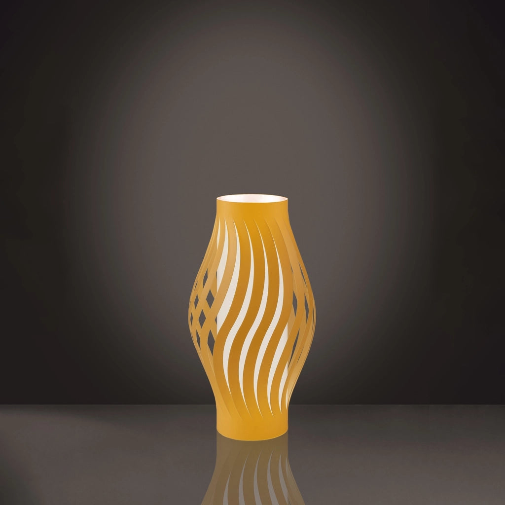 Lampada Da Scrivania Moderna Helios Polilux ® Ocra Pastello 1 Luce E27