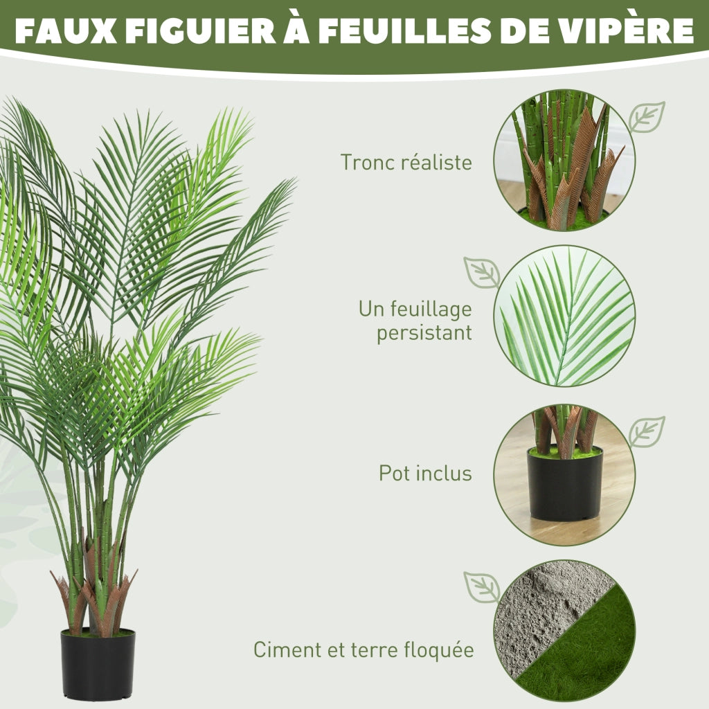 Palma artificiale da interno con vaso ¨C zephmum ¨C 120 cm verde