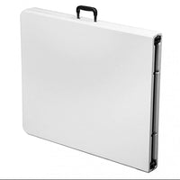 Tavolo Catering Pieghevole 180x75x74 h cm in Acciaio Bianco