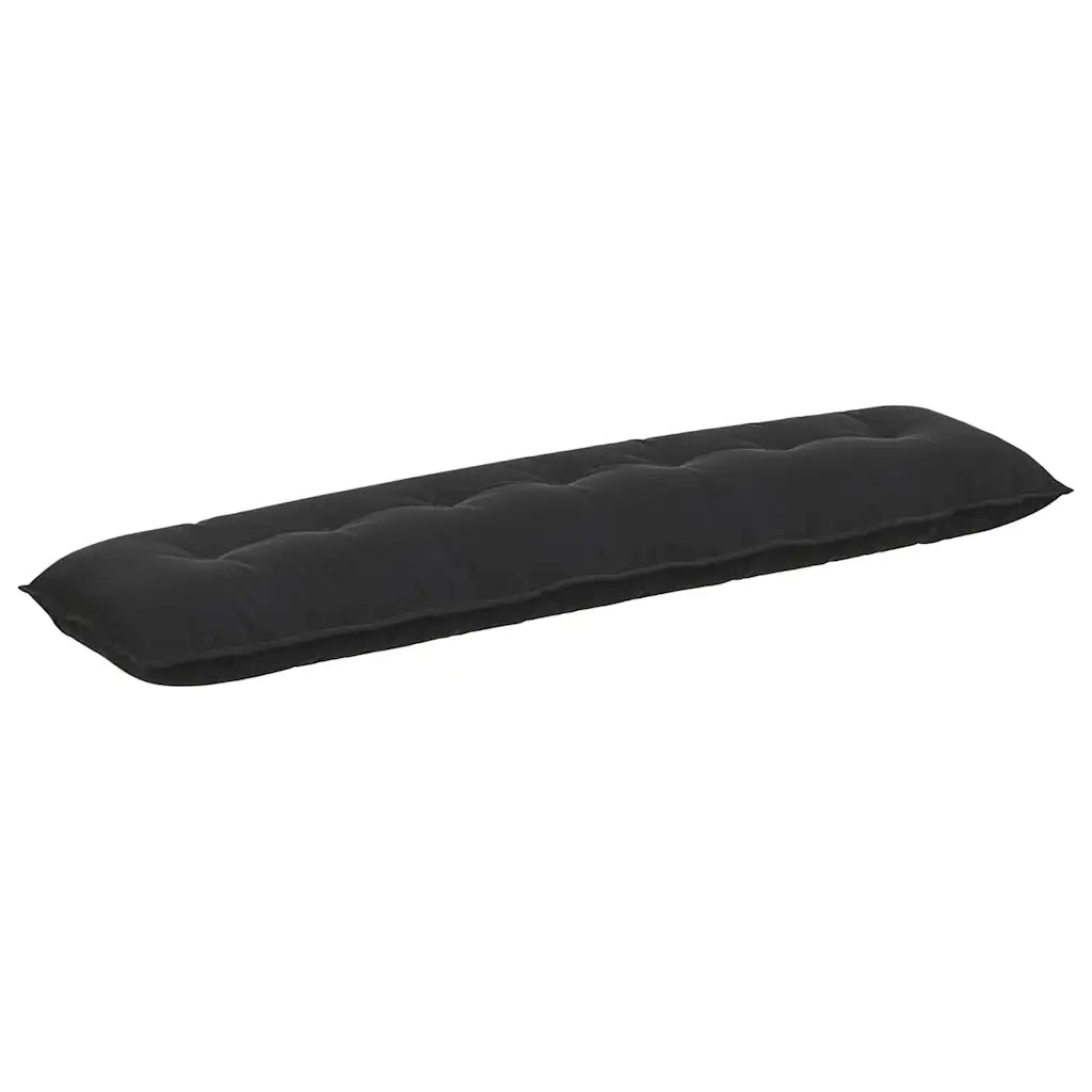 Cuscino per Schiena Nero 200 x 50 cm Tessuto in Cords 42014982