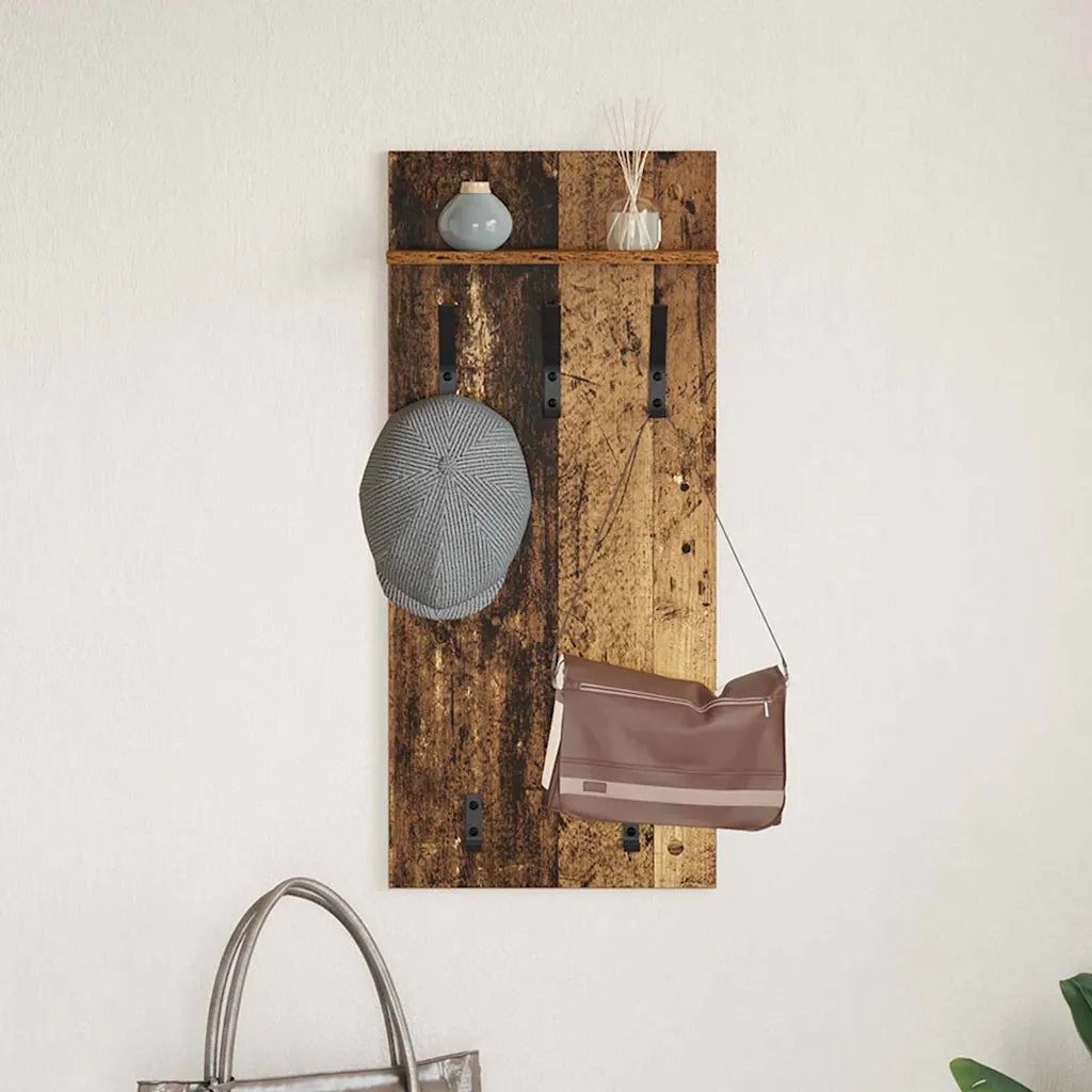 Appendiabiti a muro Legno vecchio 40 x 10 x 90 cm CFW9814487