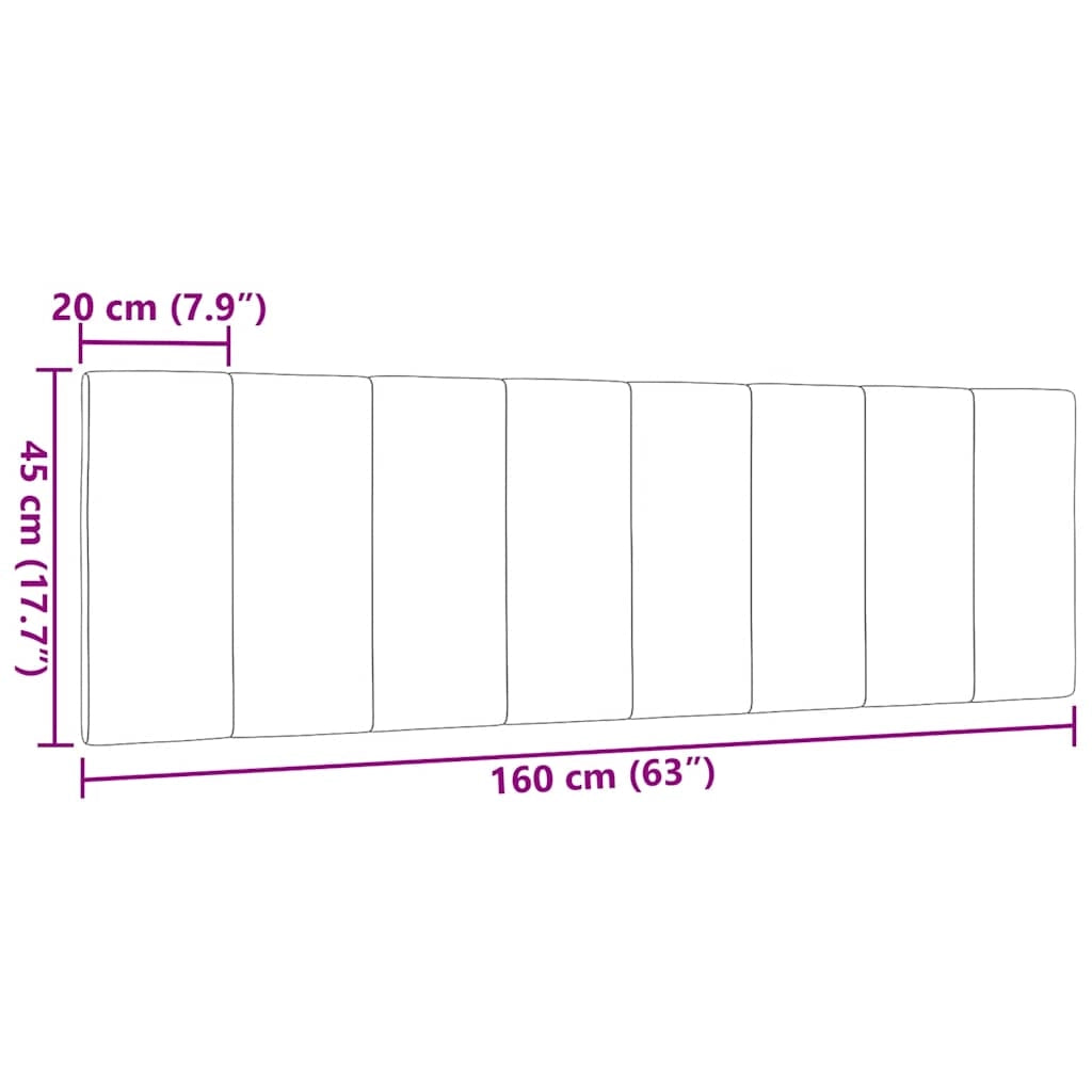 Coussin de tête de lit Hanko taupe 160 cm tissu