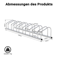 Toboli Rastrelliera per 6 biciclette Portabici in acciaio zincato per interno ed esterno Supporti