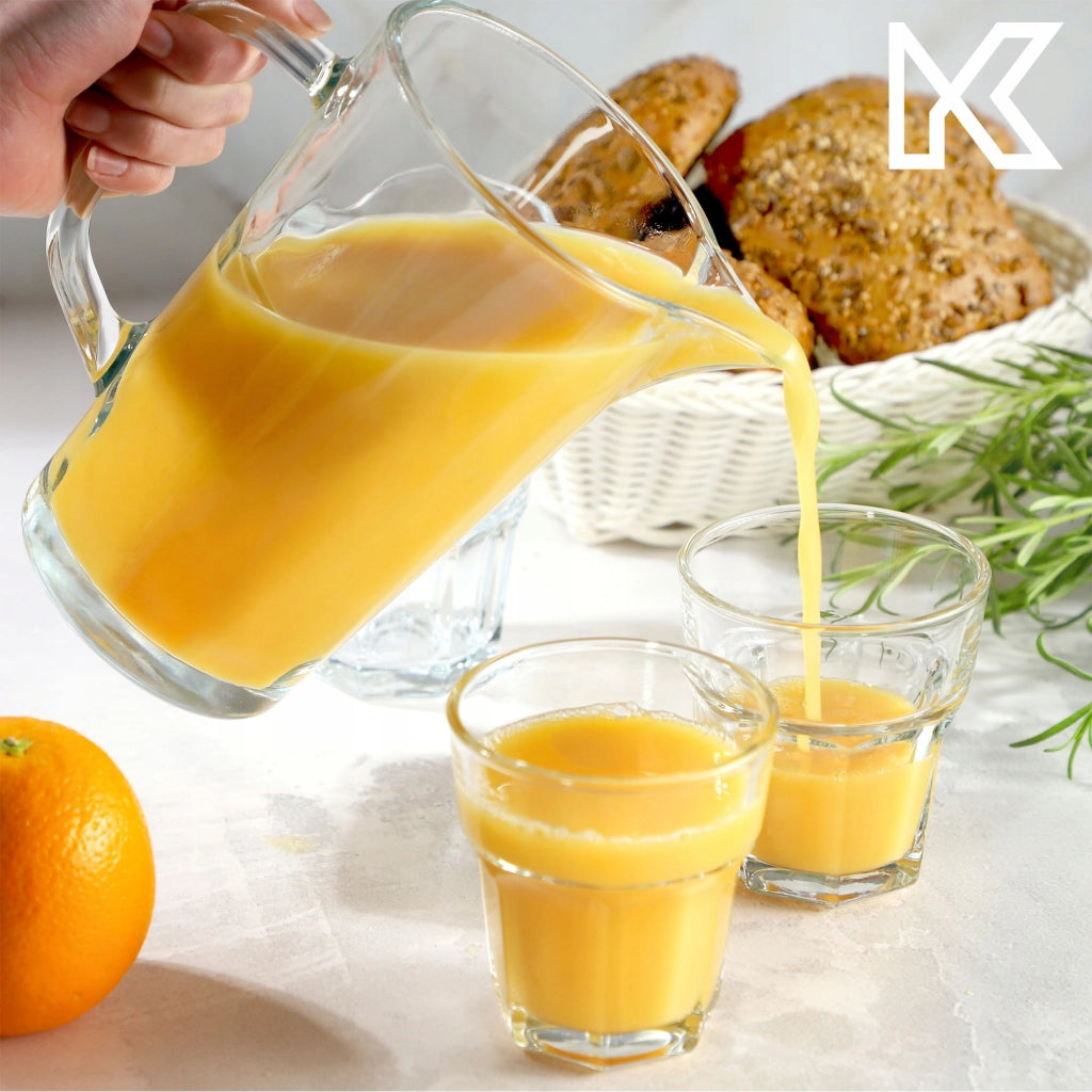 Set di 6 bicchieri da succo KADAX da 230 ml in vetro spesso