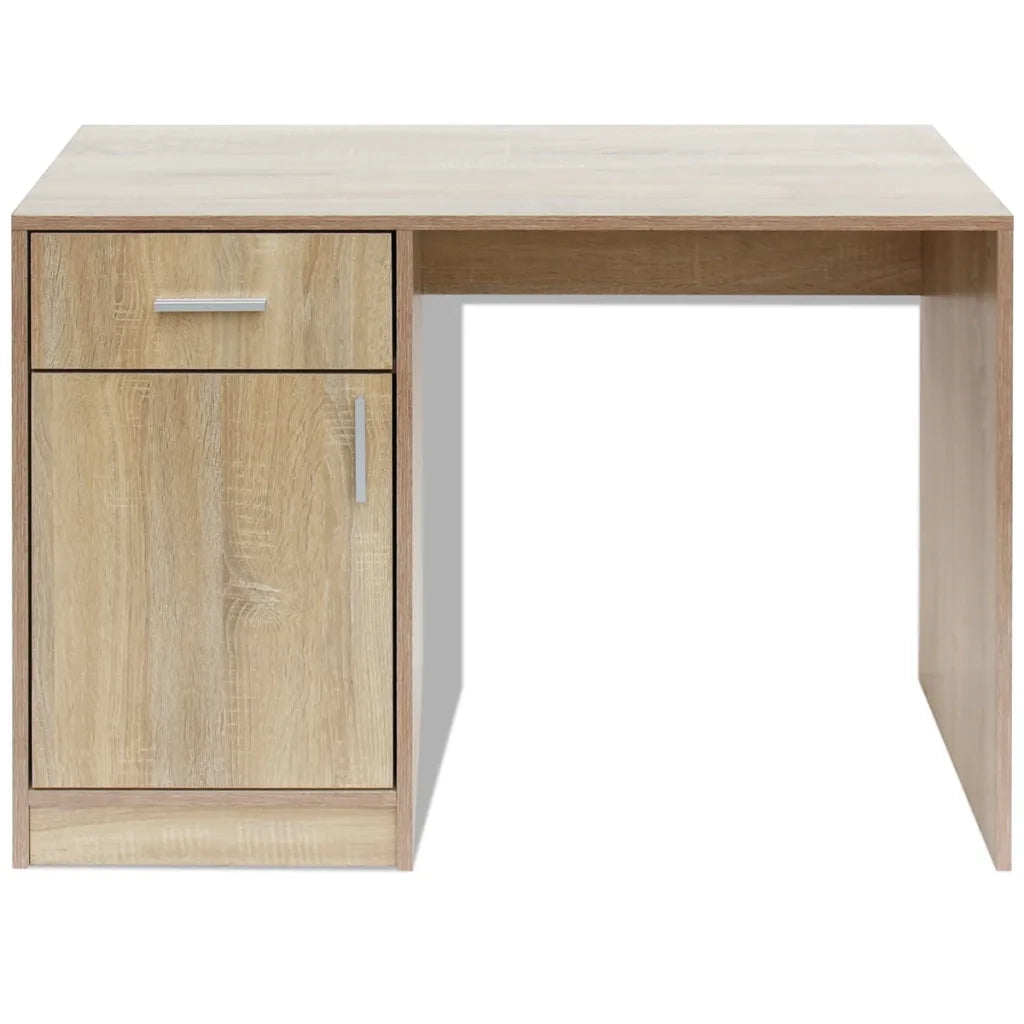Scrivania | Tavolo da Ufficio con Cassetti e Anta Rovere 100x40x73 cm