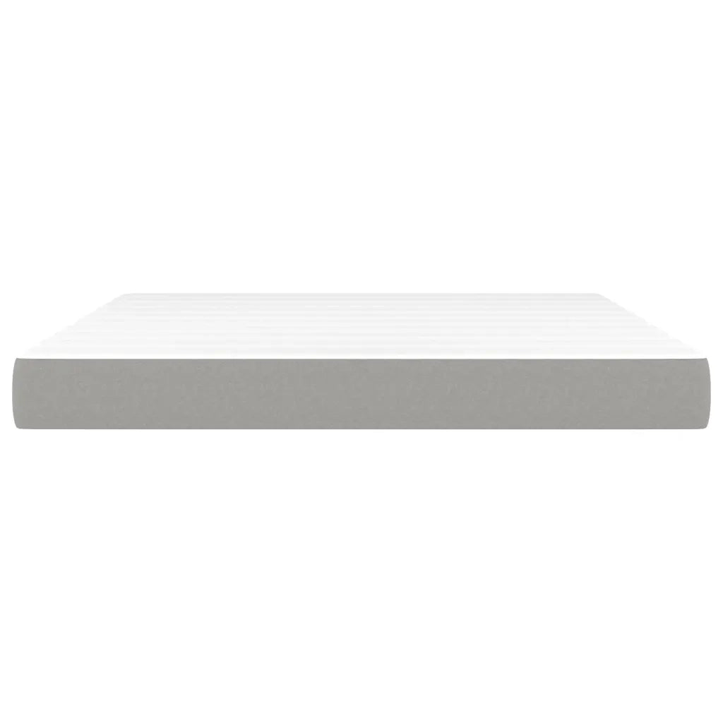 Materasso a Molle Insacchettate Rigidità Media Grigio Chiaro 193x203x20 cm King in Tessuto 347886