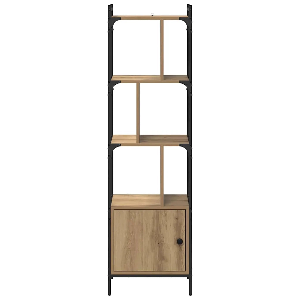 Libreria-Scaffale per Libri-Mobile di Stoccaggio Rovere artigianale 44,5 x 30 x 154,5 cm