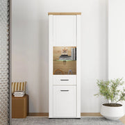 Mobile Espositore Piscinas, Vetrina 4 Ripiani, 60.5x41x194.5h cm Bianco