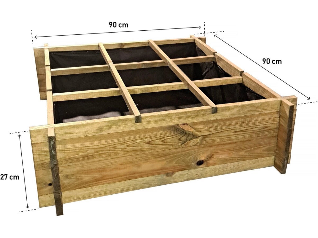 Orto in legno "Iris" - 90 x 90 x 28 cm