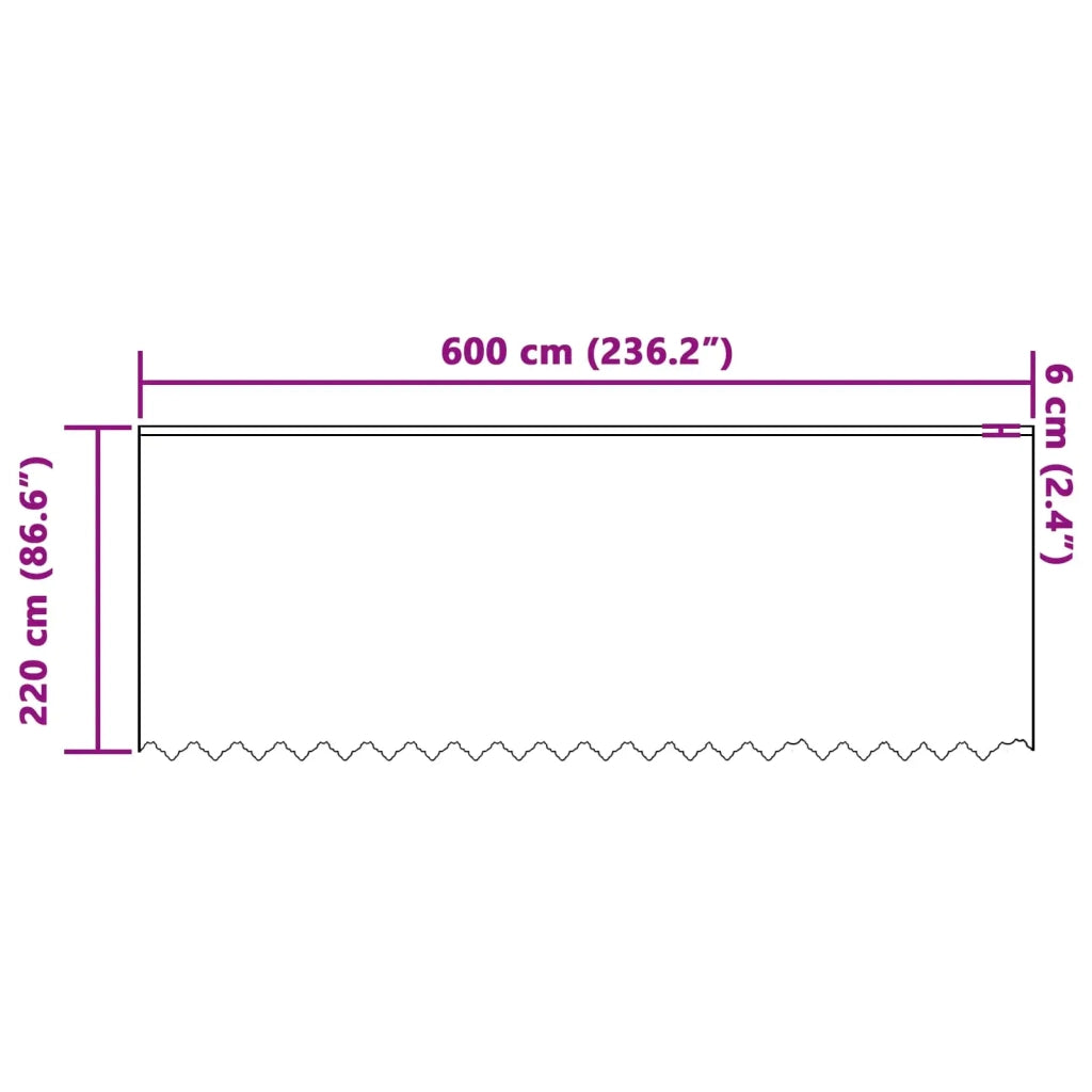 Tenda in Pizzo con tende Bianco 220 x 600 cm Poliestere 4107820