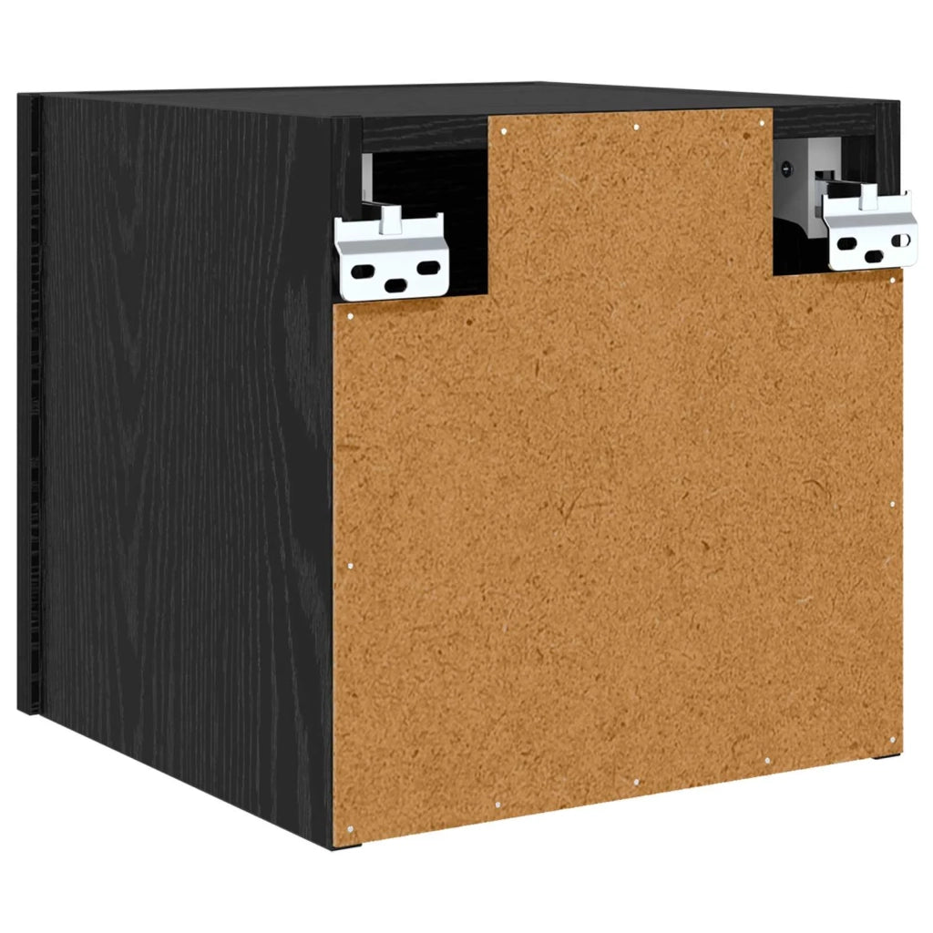 Mobile TV da parete 4 pcs Rovere Nero 30,5 x 30 x 30 cm