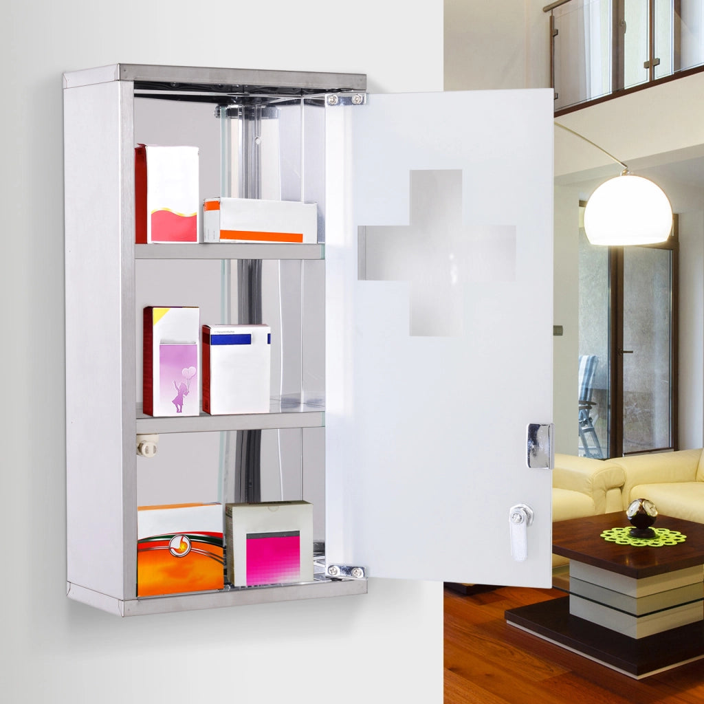 Armadietto Pronto Soccorso ¨C ZephMum ¨C Acciaio Inox 25x12x48cm