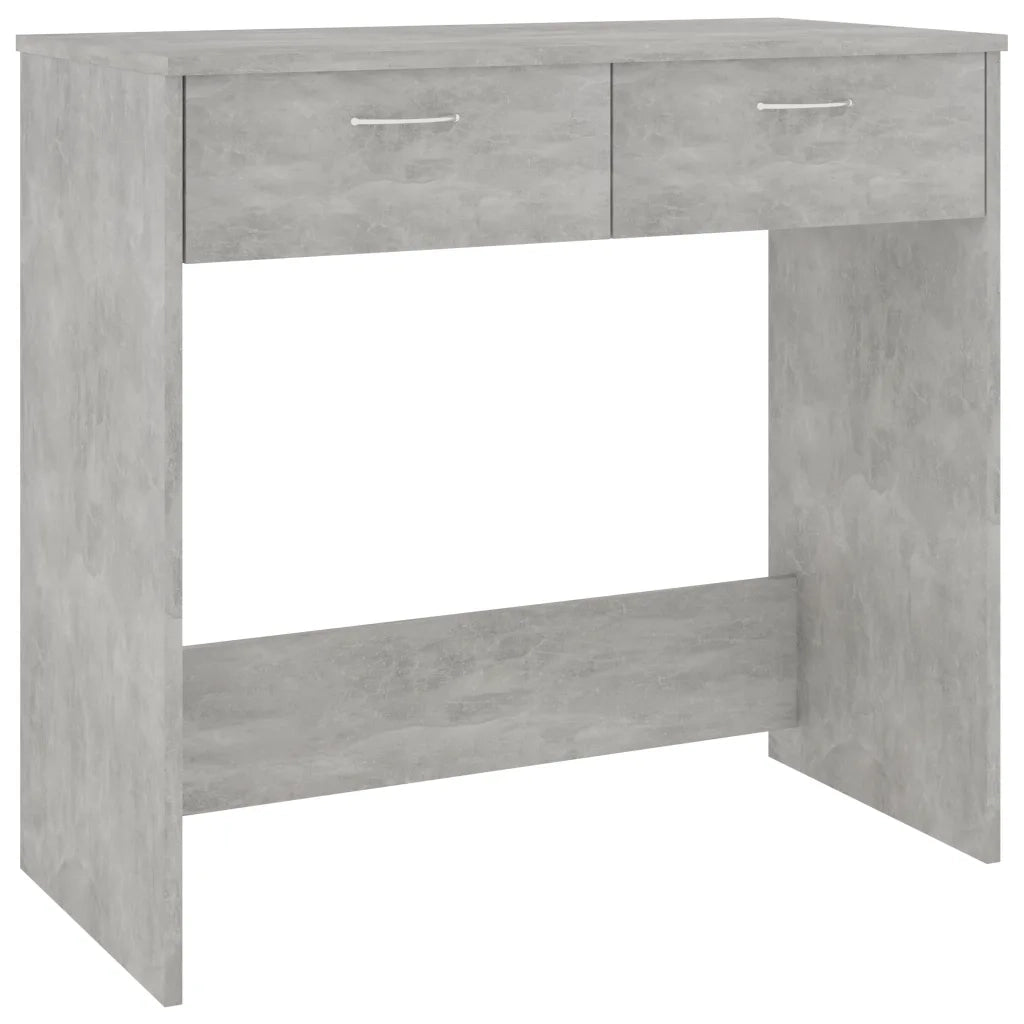Scrivania-Scrivanie per ufficio e studio-Scrittoio Grigio Cemento 80x40x75 cm in Legno Multistrato
