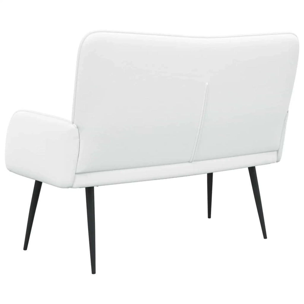 Divano a 2 Posti Bianco 115 x 61 x 87 cm Tessuto