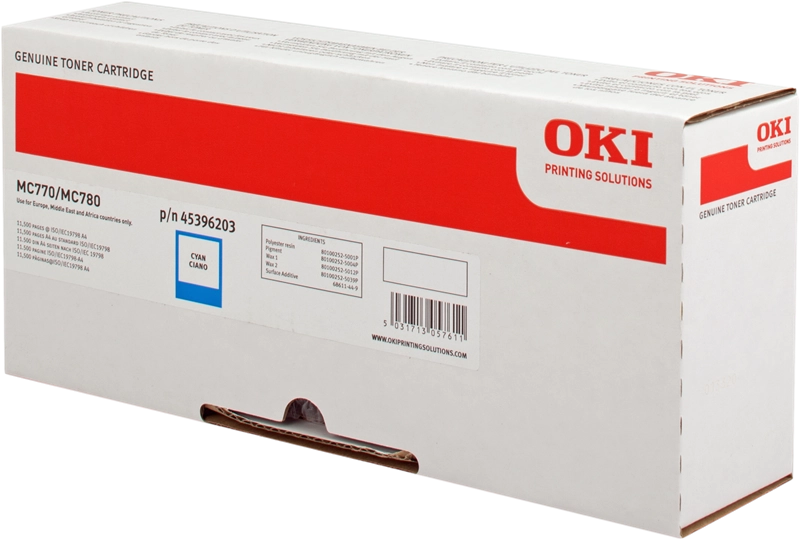 ORIGINAL OKI toner ciano 45396203 MC770/780 ~11500 Seiten