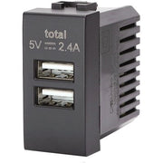 PRESA USB ABL - NERO 2 PRESE USB VOLT 5 A 2.4- 8 pezzi