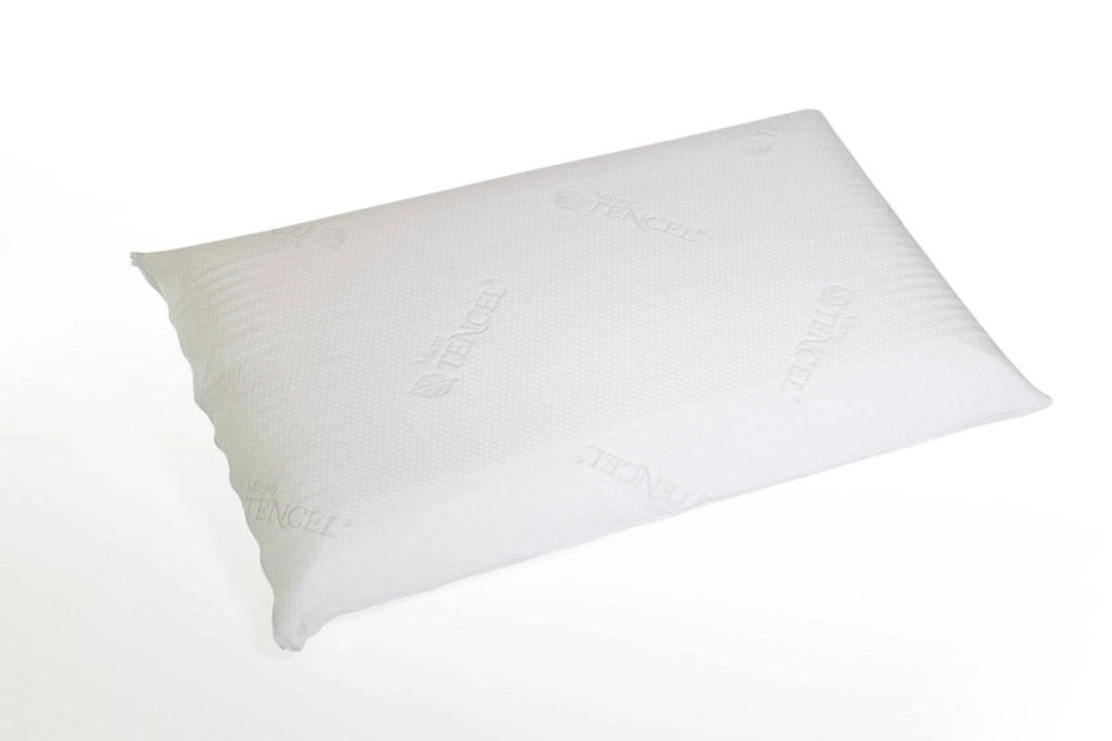 Guanciale Prezzemolo, Cuscino per letto, Poggiatesta imbottito, Cuscinetto per camera da letto, Made in Italy, 70x40 h14 cm, Bianco