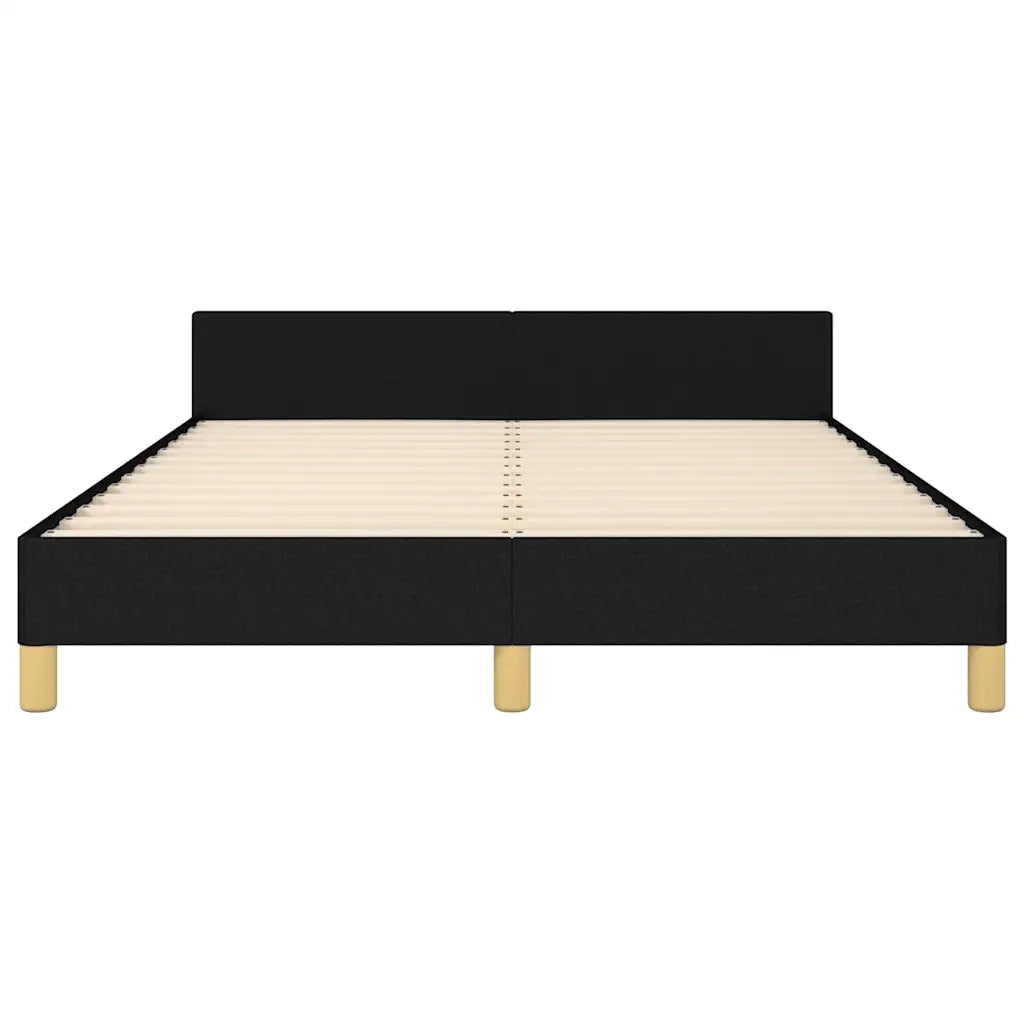 Giroletto senza Materasso-Struttura Letto Nero 140x200 cm in Tessuto 862836