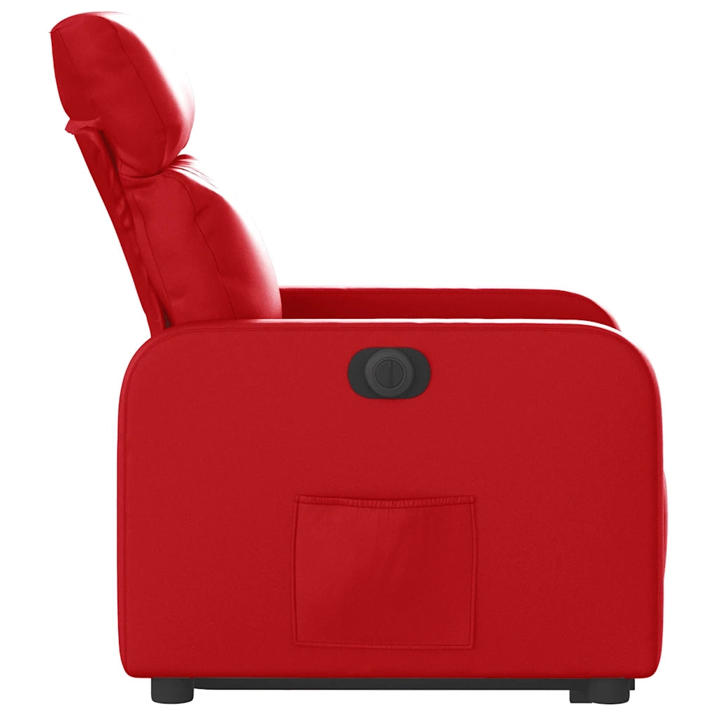 Poltrona Alzapersona Reclinabile Elettrica Rossa in Similpelle 3206768