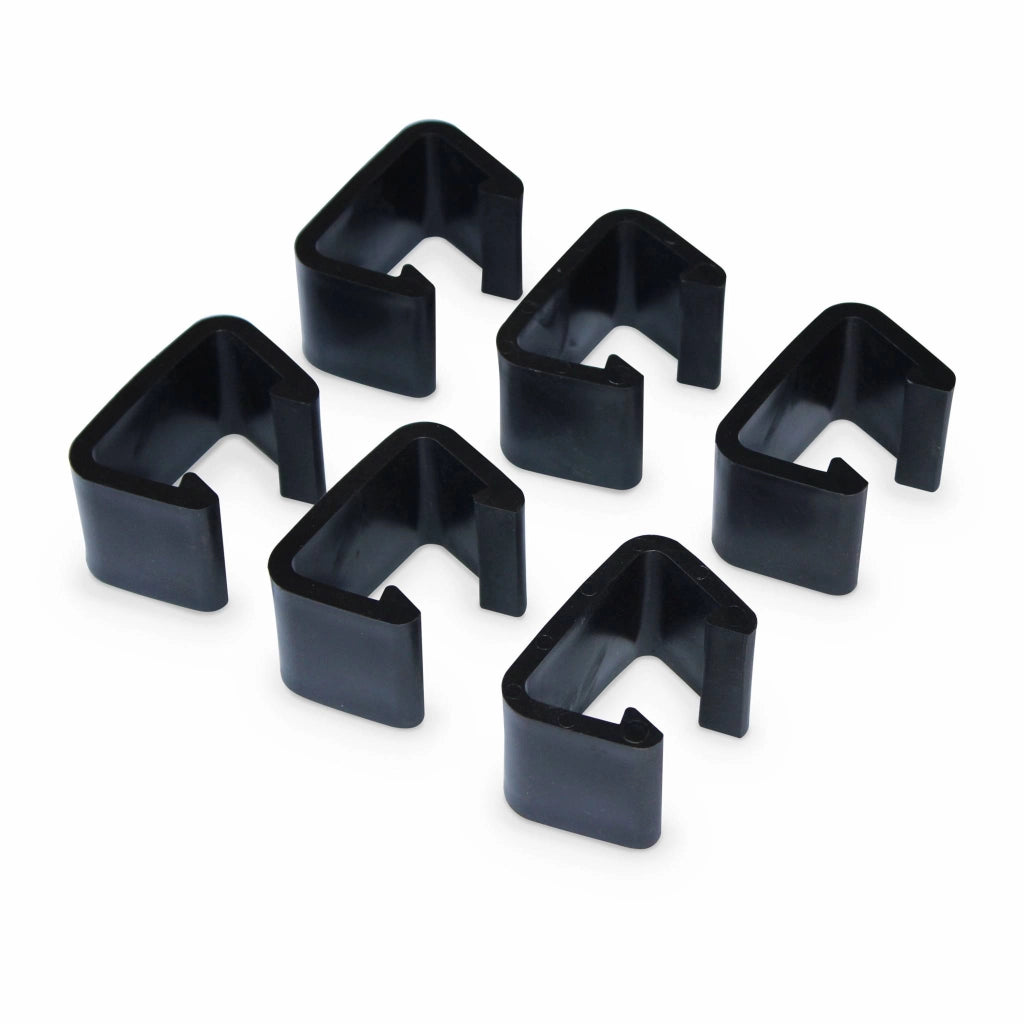 Set di 6 connettori per mobili da giardino, nero