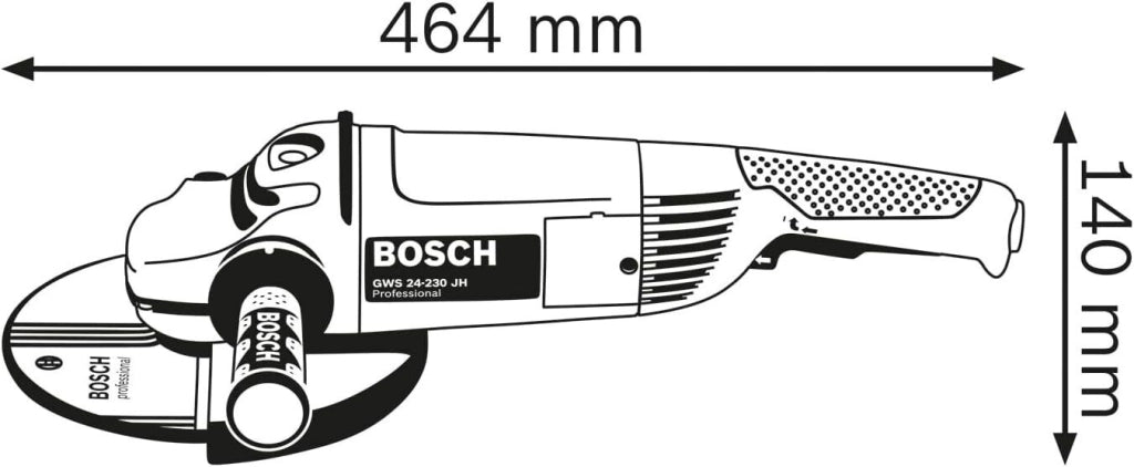 Bosch Professional Smerigliatrice Angolare Gws 24-230 Jh 230 Mm Motore 2400 Watt