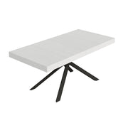 Tavolo Allungabile 180-440x90x74 cm Niket Bianco Frassino Gambe Antracite