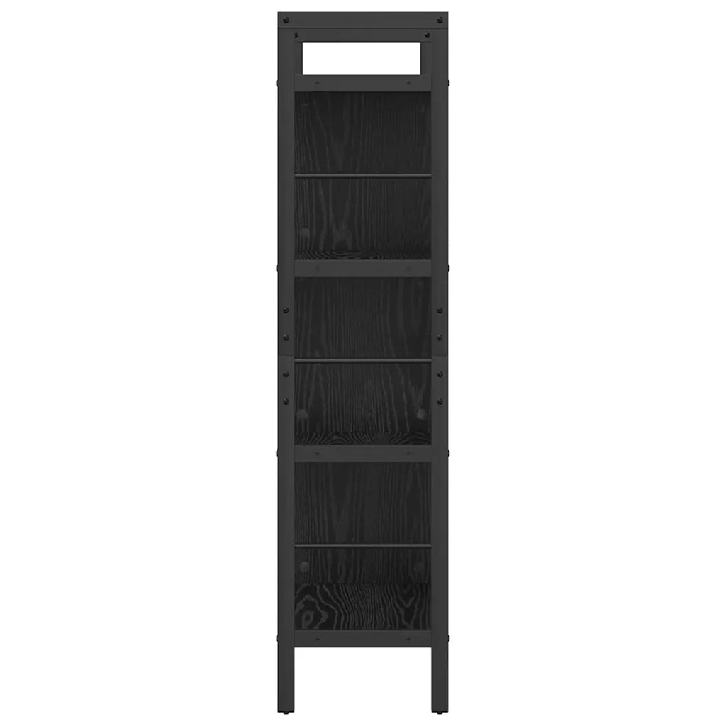 Libreria Rovere Nero 75 x 30 x 123,5 cm Legno multistrato 883964