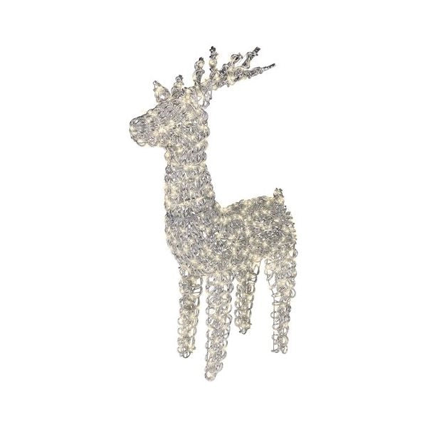 Decorazione luminosa natale amicasa 9493911 renna silver