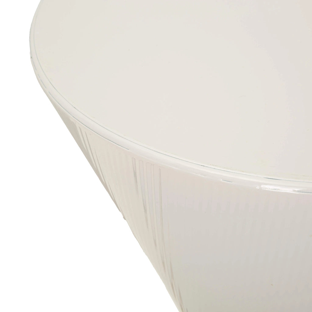 Fanamaba, Tavolino da Salotto Forma Rotondo, 47x59x47h cm Bianco