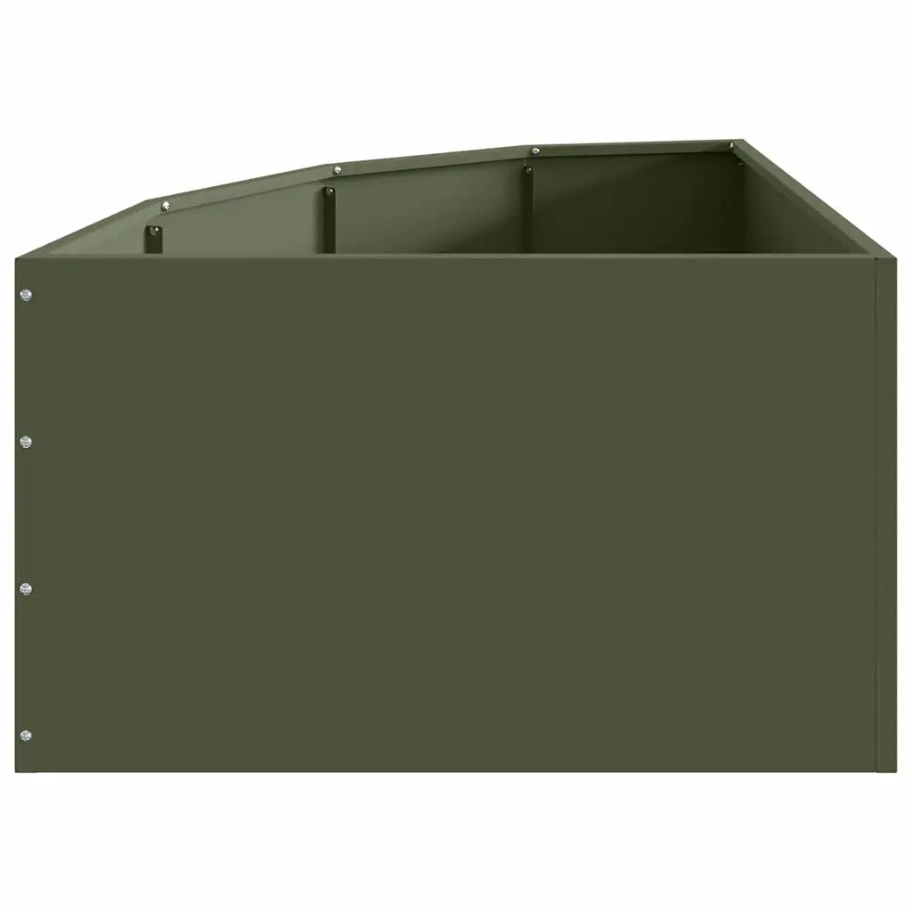 Vaso d'angolo Oliver verde 60 x 60 x 35 cm Acciaio 883643