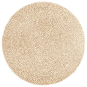 Tappeto ZIZUR Beige Ø 160cm Aspetto Iuta per Interni ed Esterni 4010416