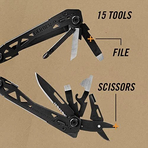 Gerber 1055358 Suspension NXT Multitool 15 Funzioni Lunghezza Chiusa 10,8 cm Peso 190 g Acciaio Inossidabile colore Nero