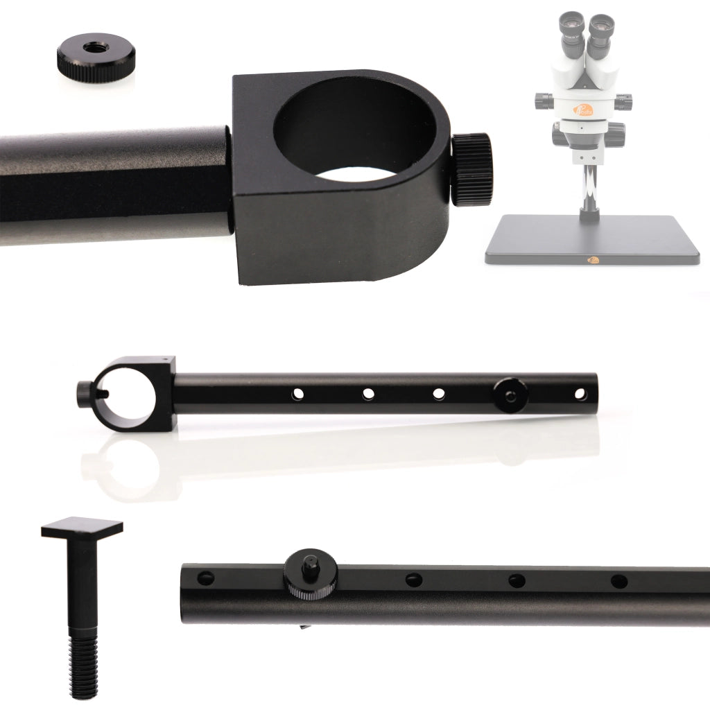 Impugnatura per Display Microscopio Stereoscopico 196mm – Montaggio su Fusto, Regolazione 360° | Diametro 33mm