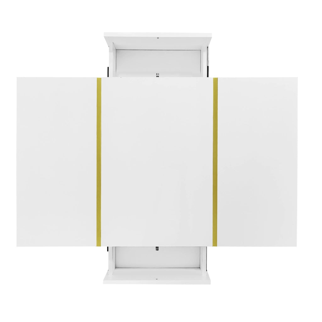 TAVOLINO DA CAFFÈ 100x60x41,5 cm Bianco Lucido MDF con 2 Cassetti