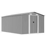 Capanno da Giardino 257x392x181 cm in Metallo Grigio cod mxl 65890